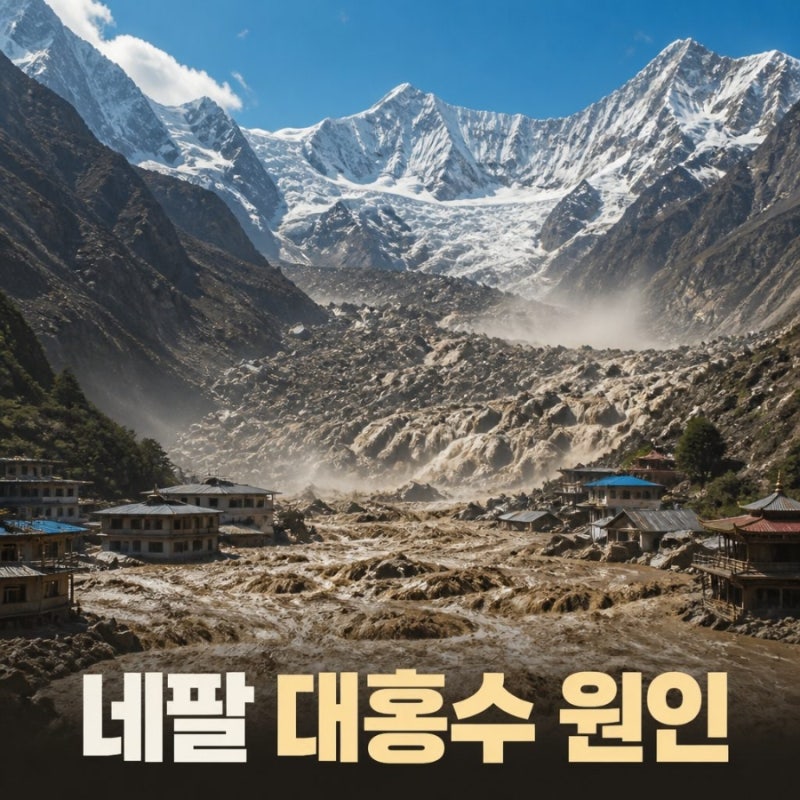네팔 대홍수 원인 히말라야 빙하와 산사태 배경