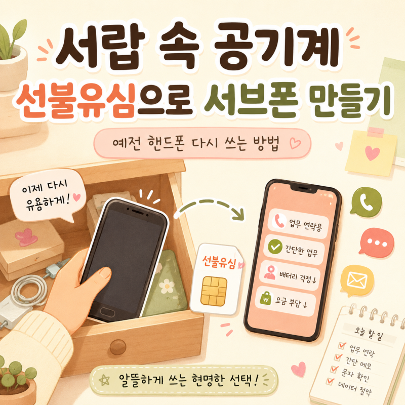 공기계 선불폰 개통 방법 기존 핸드폰을 서브폰으로 다시 쓰는 방법