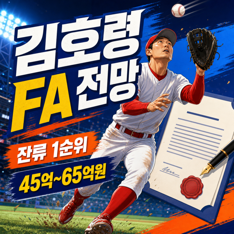 김호령 FA 행선지와 45억~65억원 전망 정리