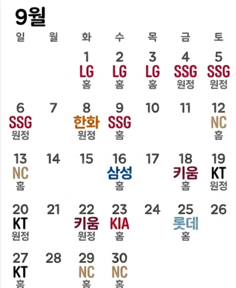 2026 두산 베어스 잔여경기 일정 총정리