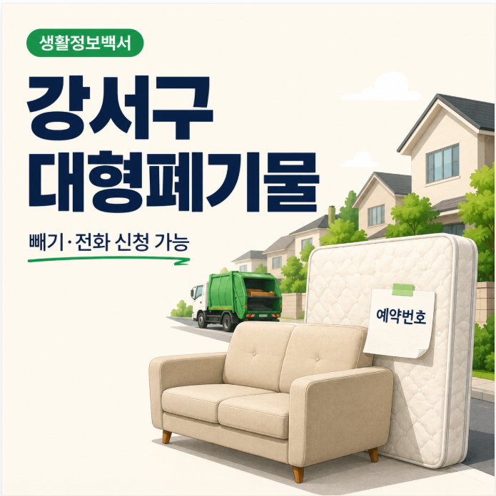 강서구 대형폐기물 버리는 법｜빼기·전화접수·소파·매트리스 신고방법