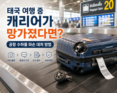 태국 여행 중 캐리어가 망가졌다면?｜공항 수하물 파손 대처 방법