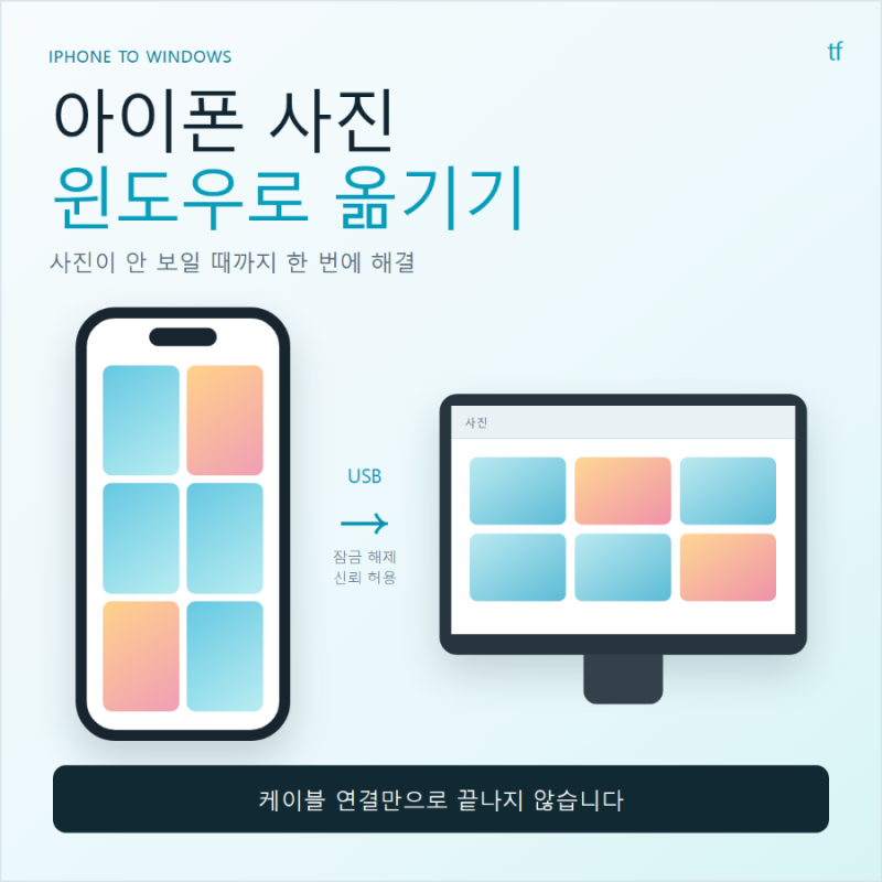 아이폰 사진 컴퓨터로 옮기기, 윈도우에서 아이폰이 안 보일 때 해결법