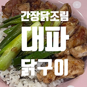 워킹맘 퇴근 후 15분! 닭다리살 대파 간장조림 덮밥 만들