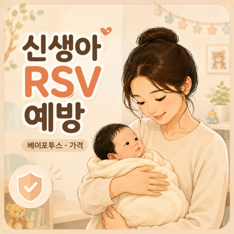 신생아 생후1개월 RSV바이러스 접종시기 RS바이러스 예방접종 가격 비교