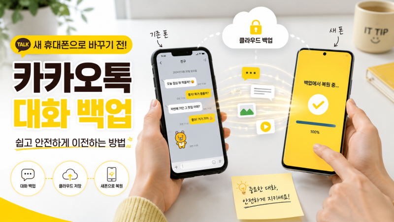 카톡 백업과 복원 방법! 기기변경 전 카카오톡 백업 용량 체크해야하는 이유!