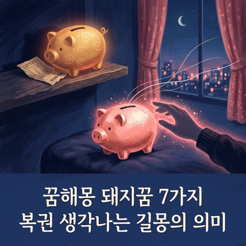 꿈해몽 돼지꿈 7가지, 복권 생각나는 길몽의 의미