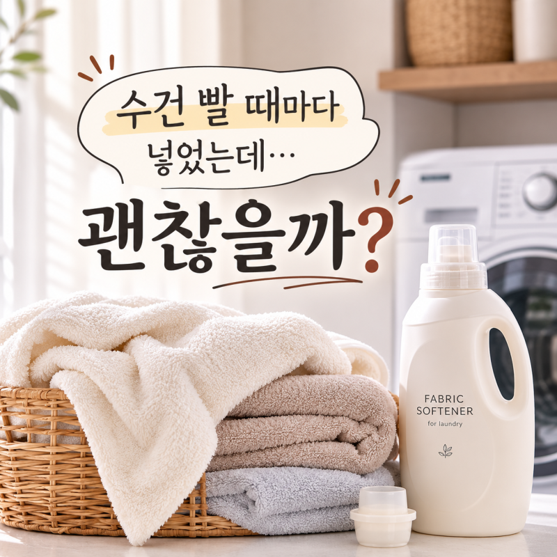 수건 빨 때 섬유유연제 넣어도 될까? 부드러움과 흡수력은 달라요