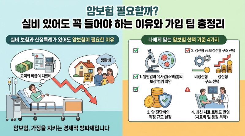 암보험 필요할까? 실비 있어도 꼭 들어야 하는 이유와 가입 팁 총정리