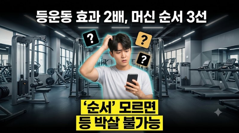 넓은 프레임을 원한다면 주목! 남자 헬린이 맞춤 헬스장 등운동 머신 순서 베스트 3