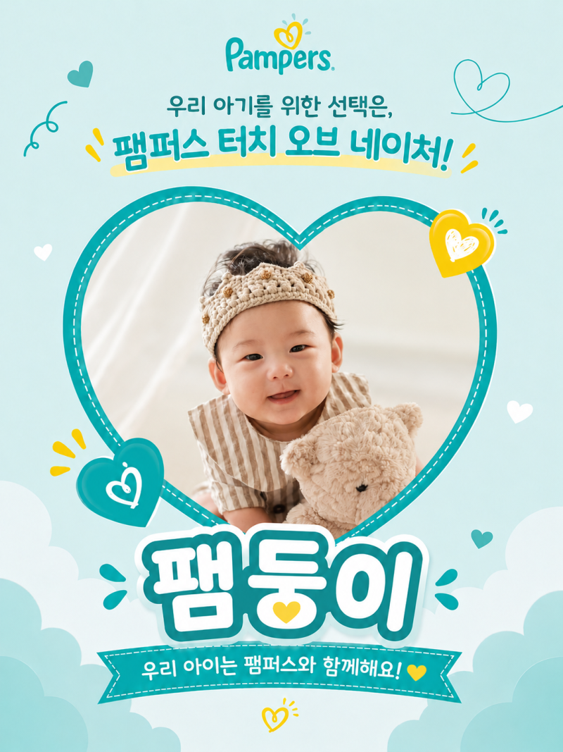 [여름 기저귀 추천] 팸퍼스 터치 오브 네이처 썸머 팬티 4단계ෆ