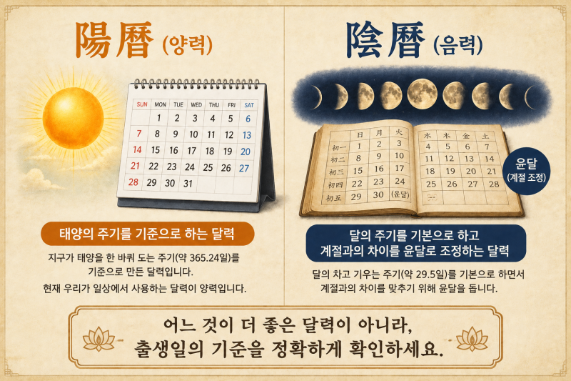 사주는 양력으로 볼까, 음력으로 볼까? 만세력 입력 전 꼭 알아야 할 차이