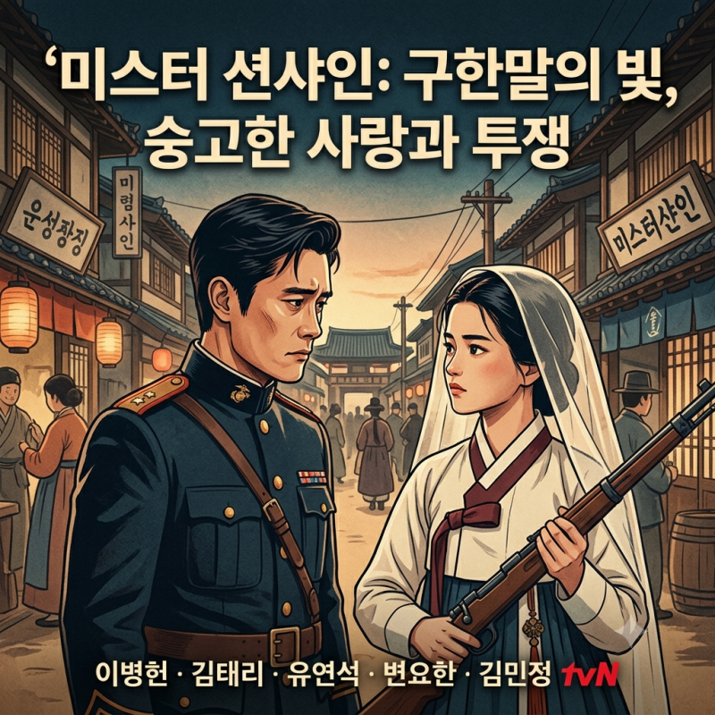 미스터 션샤인 기본정보·출연진·줄거리·몇부작, 이병헌·김태리·유연석·변요한·김민정 tv....