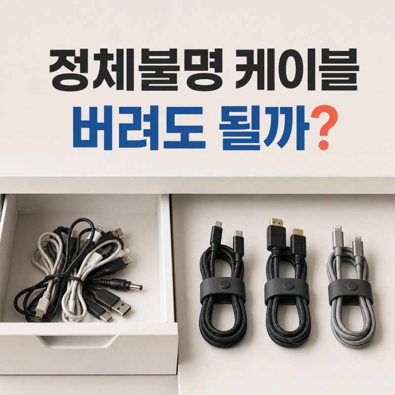집에 쌓인 정체불명 케이블, 버려도 될까?