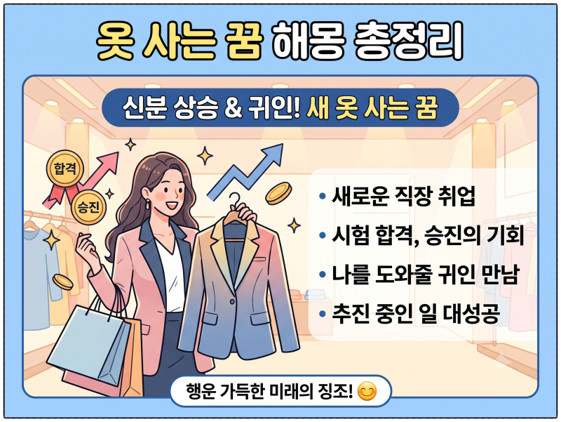 옷 사는 꿈 해몽 총정리 헌 옷 버리는 꿈 행운의 징조