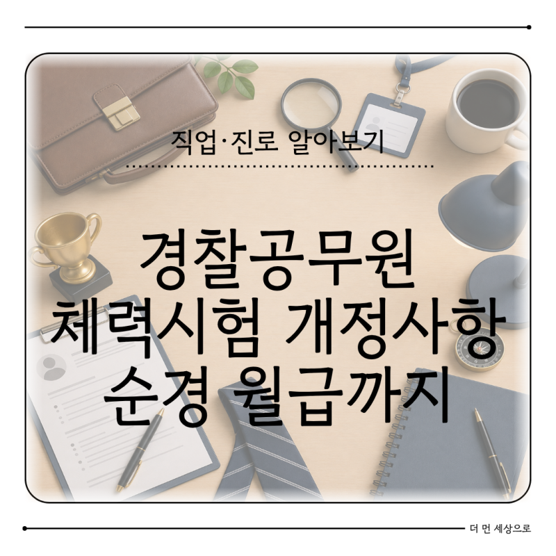 경찰공무원 되는 법 2026 순경 시험과목·순환식 체력시험과 월급
