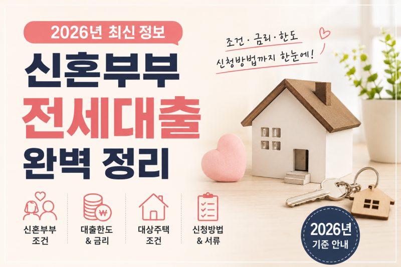 [내집마련-1]2026년 신혼부부 전세대출 쉽게 알아보기