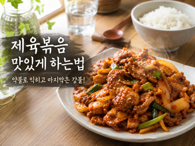 제육볶음 맛있게 하는법 레시피｜앞다리살·삼겹살로 실패 없이 만드는 제육볶음 양념 비율