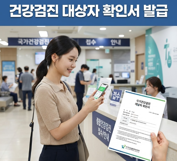 건강검진 대상자 확인서 발급 방법 온라인 PDF 출력 및 모바일 저장 가이드