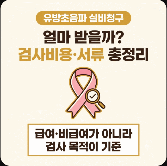 유방초음파 실비청구 얼마 받을까? '검사비용, 서류'