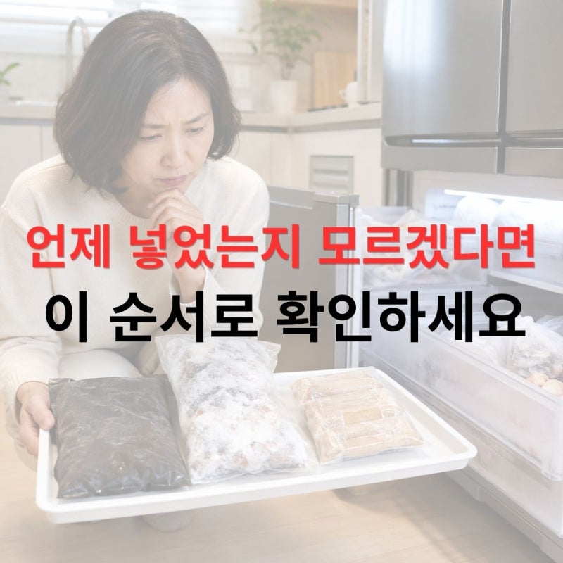 냉동식품 정리, 날짜 없다고 무조건 버리면 안 돼요