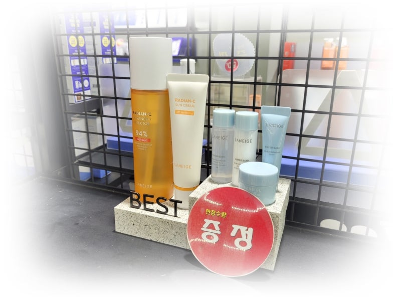 라네즈 래디언씨 어드밴스드 이펙터 선크림 내용과 올리브영 피지오겔 DMT 페이셜 크림