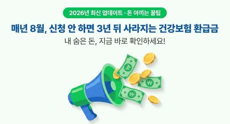 건강보험 환급금 — 신청 안 하면 3년 후 소멸, 지금 바로 확인하세요