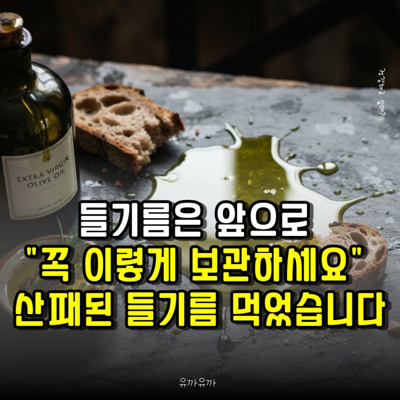 들기름은 앞으로 "꼭 이렇게 보관하세요" 지금까지 산패된 들기름 먹었습니다