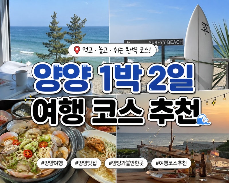 양양 1박 2일 여행 코스 | 맛집부터 서핑, 양양클럽까지 꽉 채운 일정