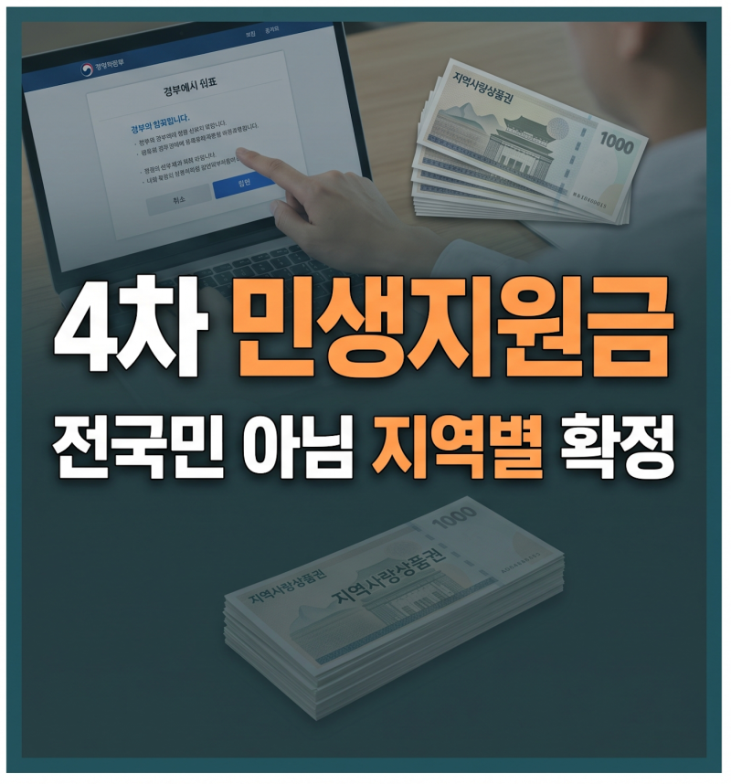 4차 민생지원금 지역별 신청 기간 및 최대 50만원 지급 대상 총정리