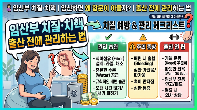 임산부 치질·치핵｜임신하면 왜 항문이 아플까? 출산 전에 관리하는 법