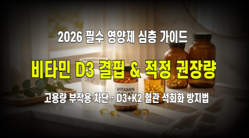 비타민D 2026 완전정복 : 한국인 90% 결핍 증상부터 하루 적정 권장량(IU)·고용량 주사 부작용 ....
