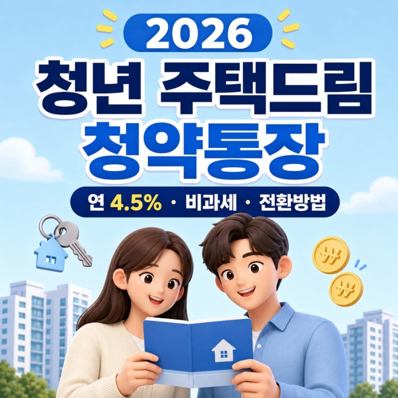 2026 청년 주택드림 청약통장 가입조건｜연 4.5%·비과세·전환방법