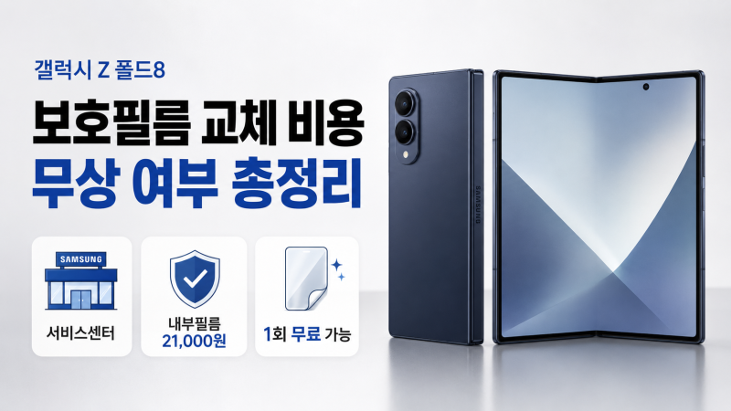 갤럭시 Z 폴드8 삼성서비스센터 보호필름 교체 비용·무상 여부 총정리