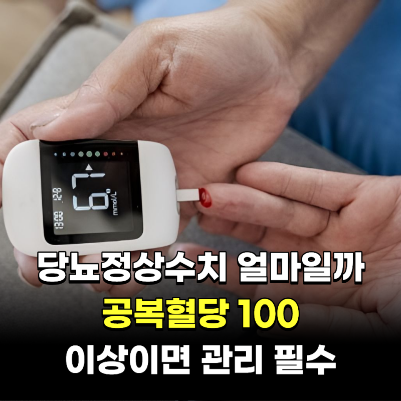 당뇨정상수치 얼마일까?.. 공복혈당 100 이상이면 관리 필수