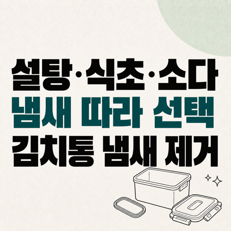 설거지해도 남는 김치통 냄새, 설탕·식초·베이킹소다로 없애는 법