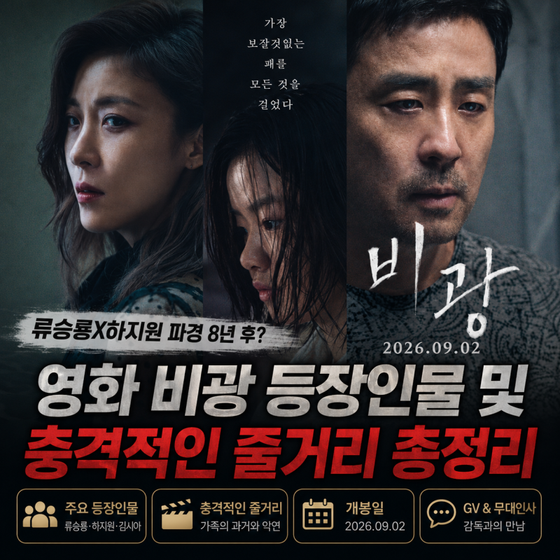 류승룡X하지원의 파경 8년 후? 영화 비광 등장인물 및 충격적인 줄거리 총정리