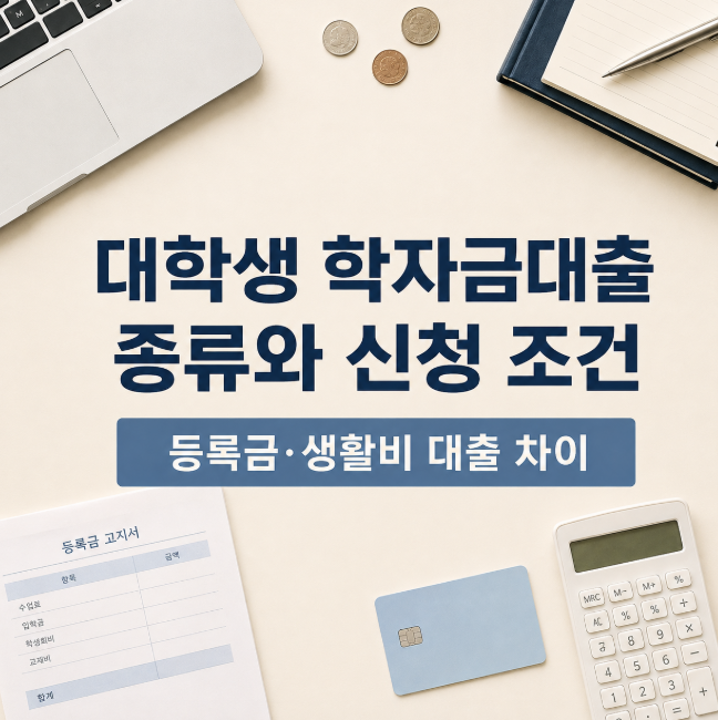 대학생 학자금대출 종류와 신청 조건｜등록금·생활비 대출 차이