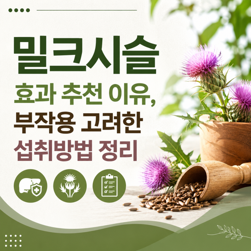 밀크시슬 효과 추천 이유, 부작용 고려한 섭취방법 정리