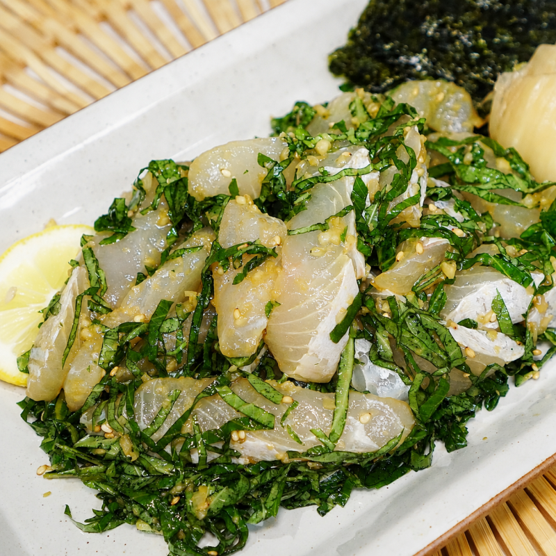 다이어트 중 술안주는 이렇게 드세요! 단백질 가득 광어 깻잎 무침 광깻무 레시피
