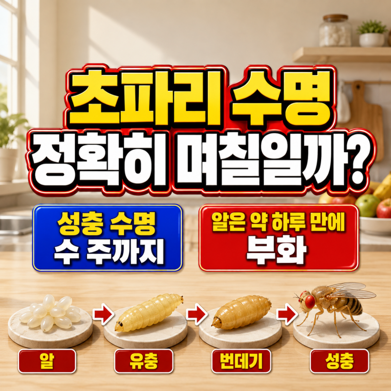 초파리 수명 며칠일까? 알부터 성충까지 번식 속도 총정리