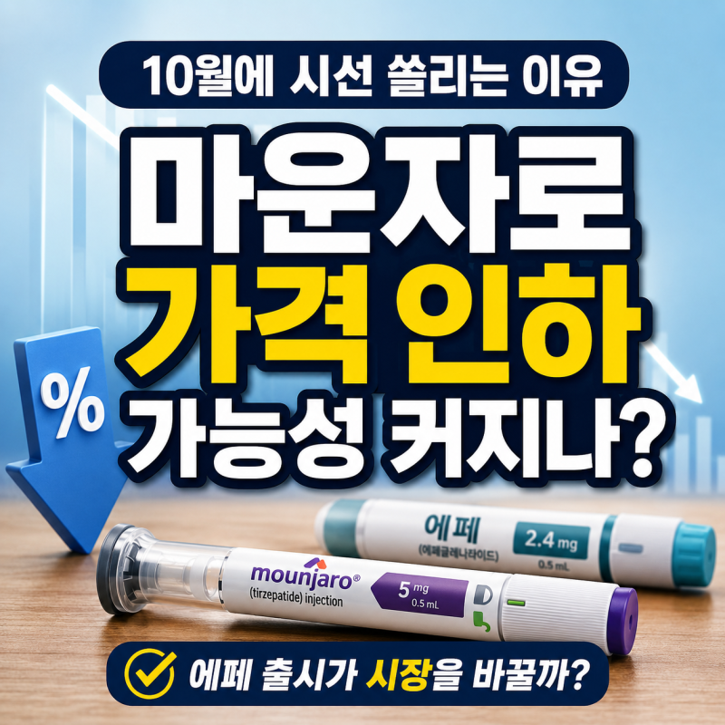 마운자로 가격 인하 가능성 커지나, 10월에 시선 쏠리는 이유