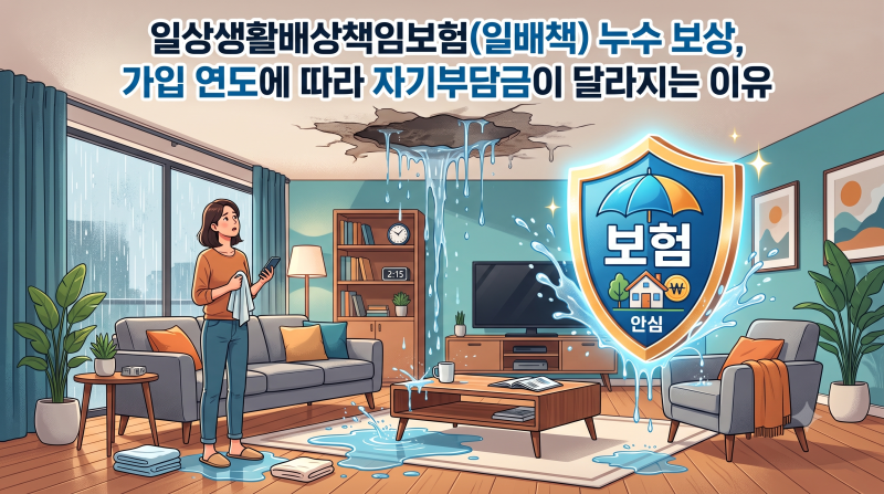 일상생활배상책임보험(일배책) 누수 보상, 가입 연도에 따라 자기부담금이 달라지는 이유