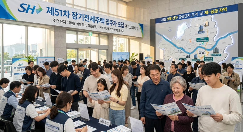 SH 제51차 장기전세주택1 모집공고 안내, 강남·서초 주요 단지 공급 정보 정리