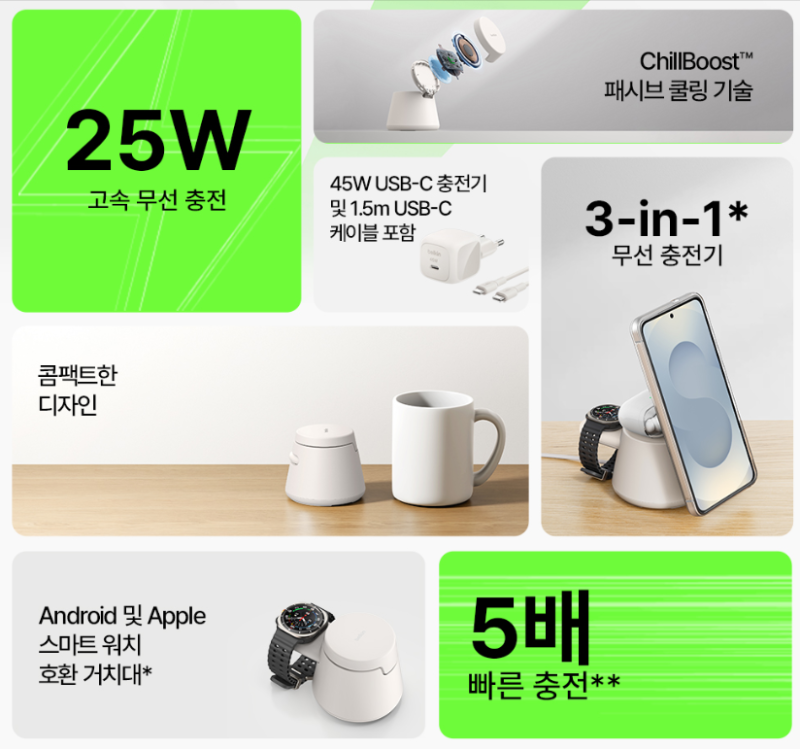 폴드8 갤럭시 워치9 구매할때 제일 고민 했던 무선충전기 3in1