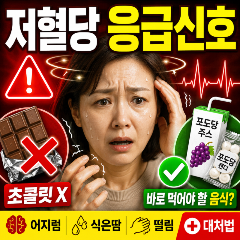 저혈당 증상 (+대처법, 응급식품) - 초콜릿 먹으면 안 되는 이유와 올바른 대처법