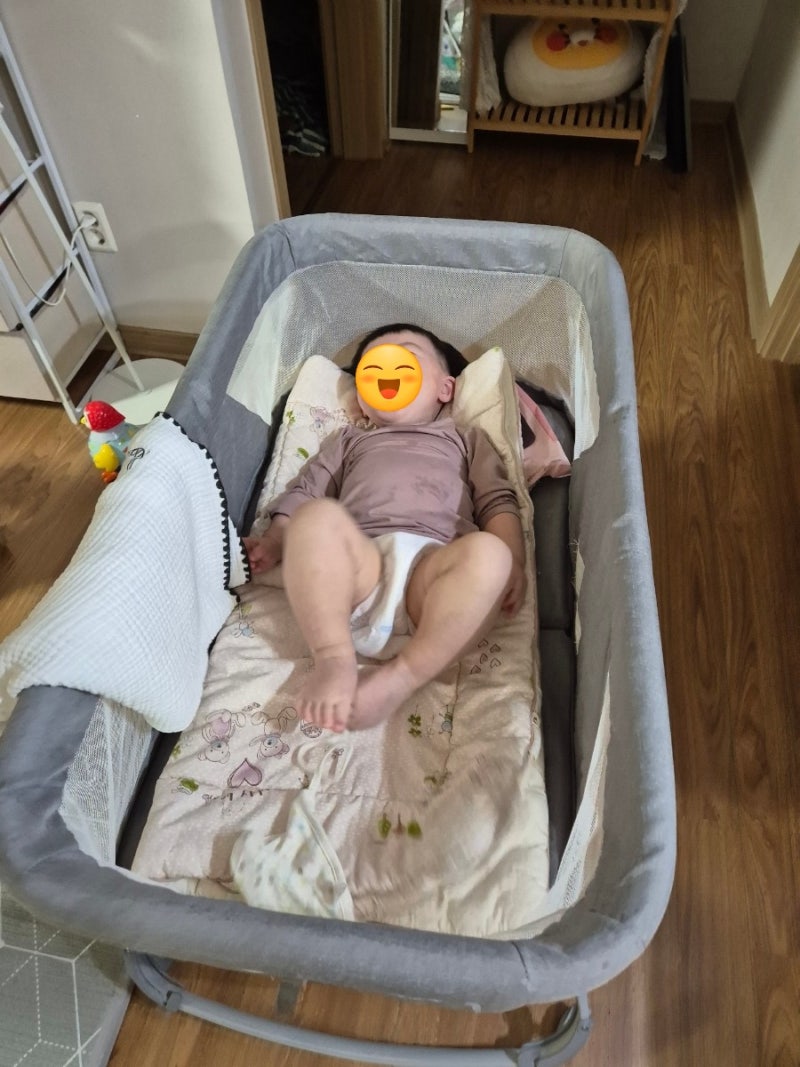 첫째부터 둘째까지 써본 헬로디노 아기침대 후기｜신생아 이동식 침대 추천