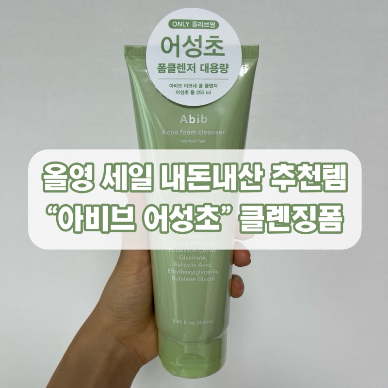 [올리브영 세일 추천템] “아비브 아크네 폼 클렌저 어성초 폼” 클렌징폼 | 내돈내산 3통째 ....