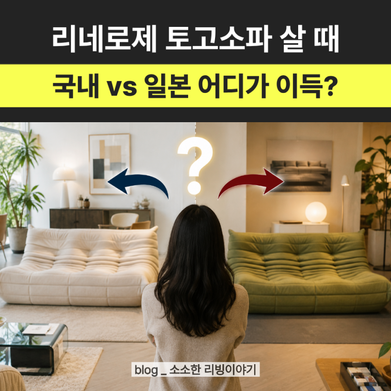 국내 vs 일본직구, 리네로제 토고소파 어디서 사는 게 나을까?