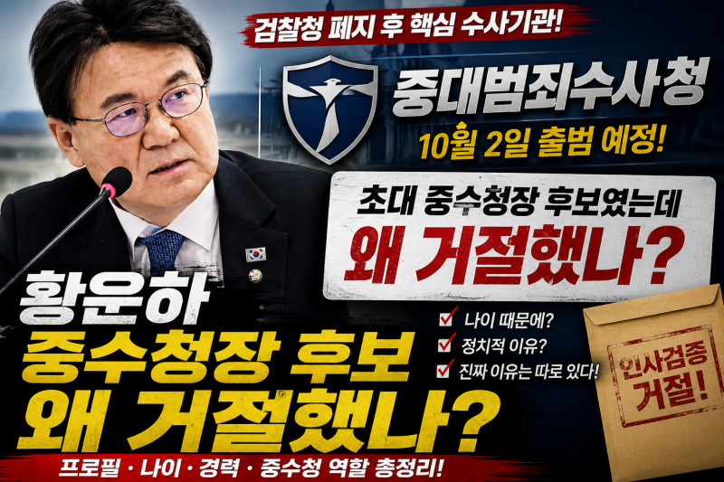 황운하 중수청장 후보 왜 거절했나?